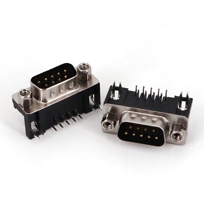 DB9 Male Right Angle on PCB Solder Type