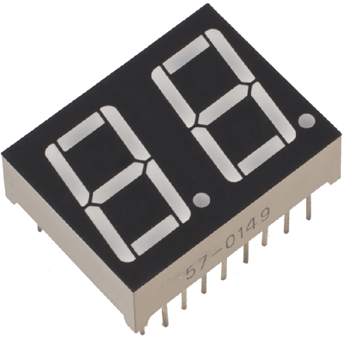 Dual Digit Seven Segment 0.56 ” Com. Anode (14.2 mm) Displays