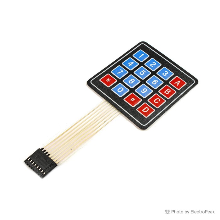Standard Matrix Key Pad 4x4 Flat