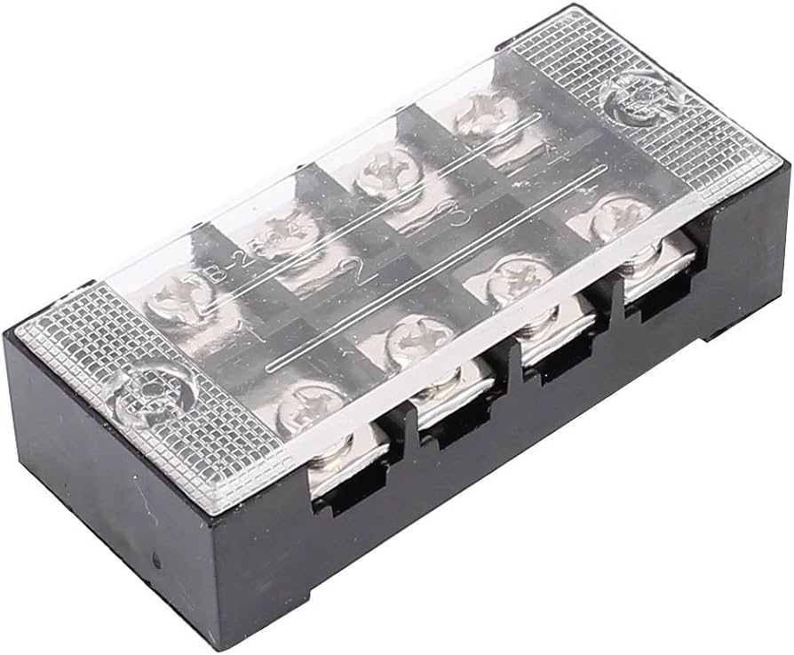 4Way Dual Row Screw Electric Barrier Terminal (600V 25A )